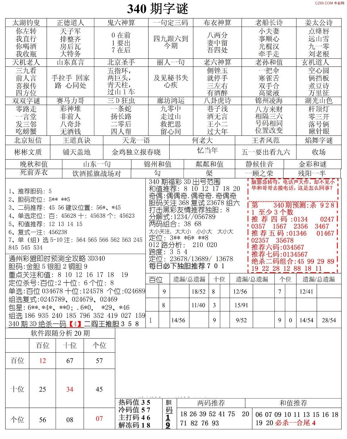 3d狂想字谜最新一期